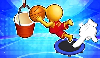 Trampoline Basketball 3D - Beauty browser game at Povli